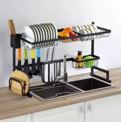 Надмойная кухонная полка сушка для посуды